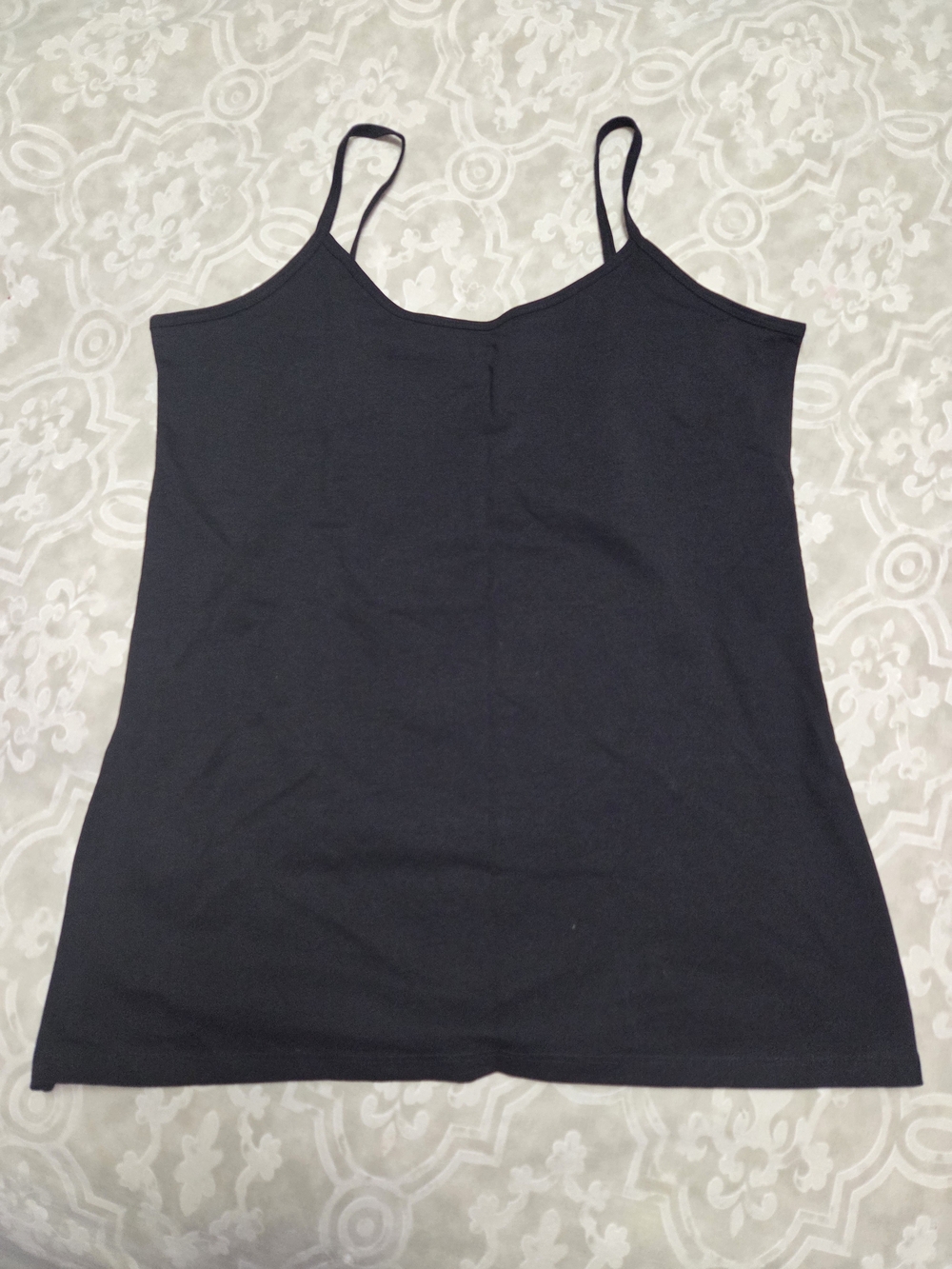 Women's Black Slim Spaghetti-Strap Tank Top